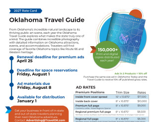 Oklahoma Travel Guide Rate Card preview