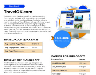 TravelOK.com Rate Card preview