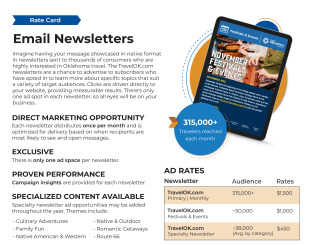 TravelOK Email Newsletter Rate Card preview