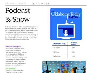 Oklahoma Today Podcast Rate Card preview
