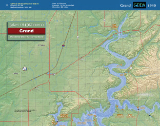 Preview of View Grand Lake O' The Cherokees Map
