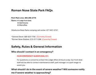 Preview of View Roman Nose FAQs